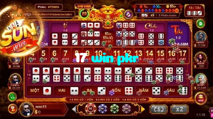 17 win pkr casino presented on mobile device in Pakistan with slots and live games